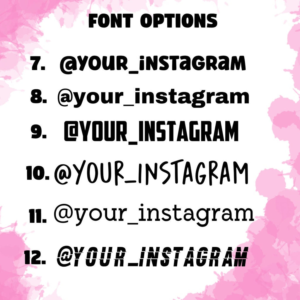 Instagram Username Sticker, Personalized Vinyl Sticker, Social Media Sticker, TikTok Username Decal, Custom Instagram Sticker