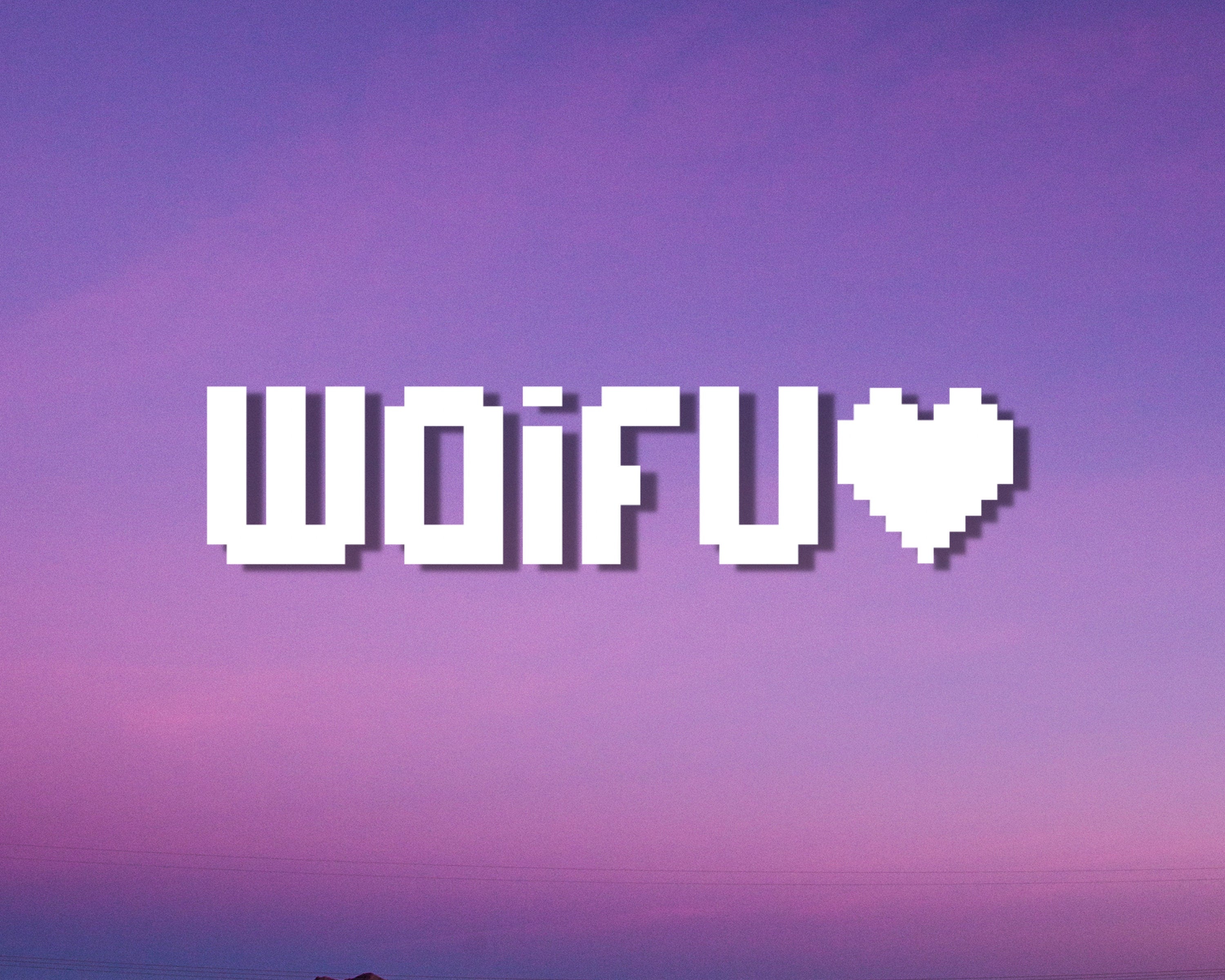 Waifu Vinyl Decal | Pixel Heart Vinyl Decal | Anime Car Decals | Holographic Decal | Cute Car Stickers | Wifey Decal | Cute Bumper Decals