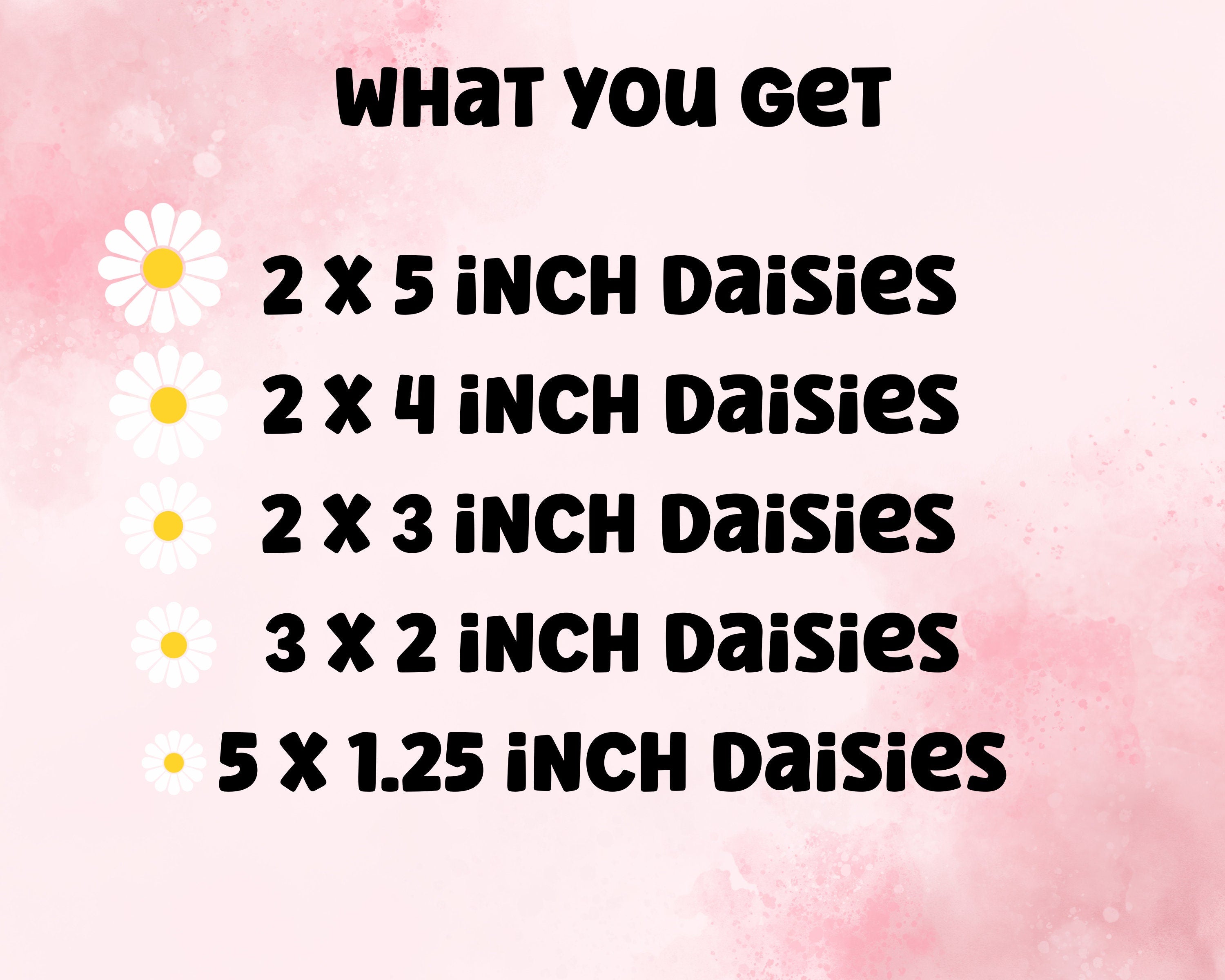 Daisy Decal Set of 14, Flower Decals for Cars, Pack of 14 Daisy Decals, Flower Car Decal, Hippie Flower Stickers. Daisy Waterbottle Stickers