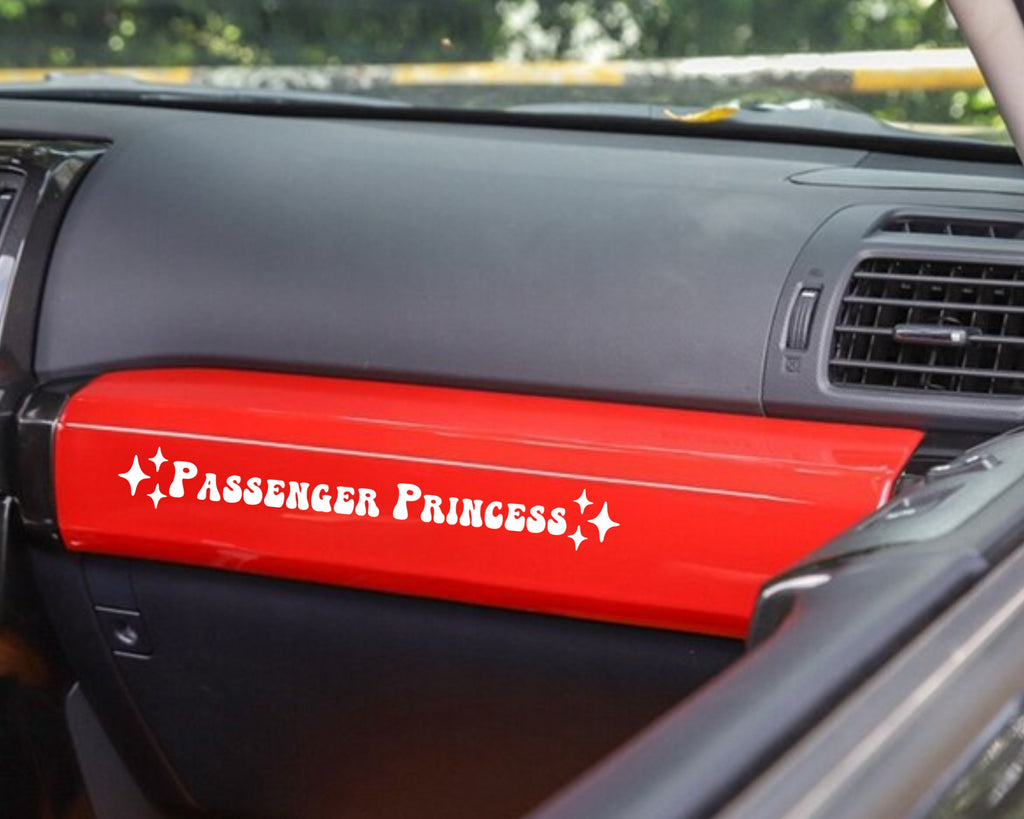 Passenger Princess Car Decal: Girlfriend Seat Sticker
