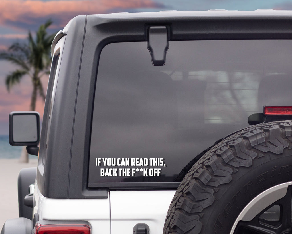 Back Off Car Bumper Sticker | Back Off Vinyl Sticker | Car Vinyl Sticker | Tailgate Sticker | Funny Vinyl Stickers | Funny Window Sticker