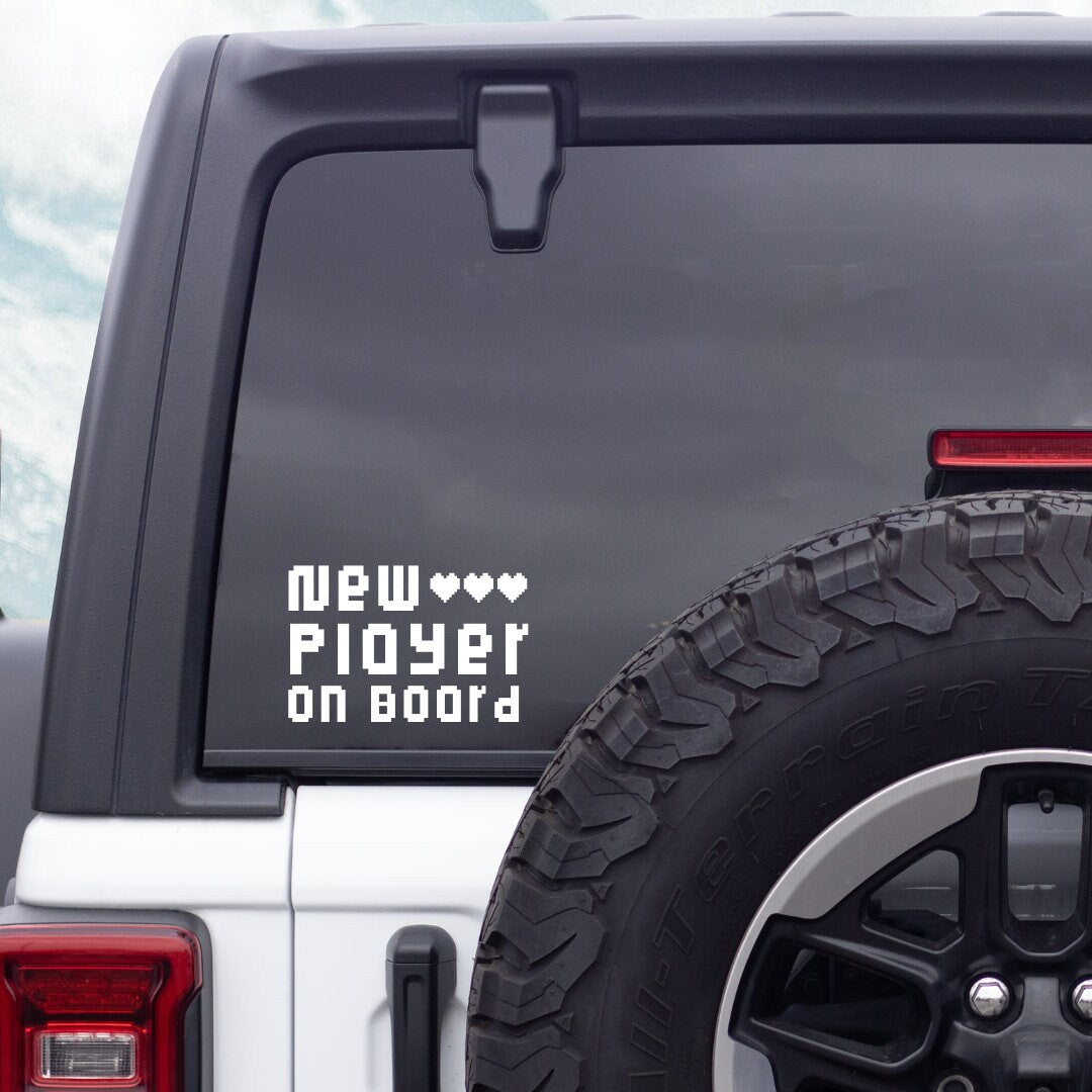 Baby On Board Decal | Car Decal | Video Game Car Decal | New Player On Board | Baby Shower Gift | Multiple Sizes & Colors