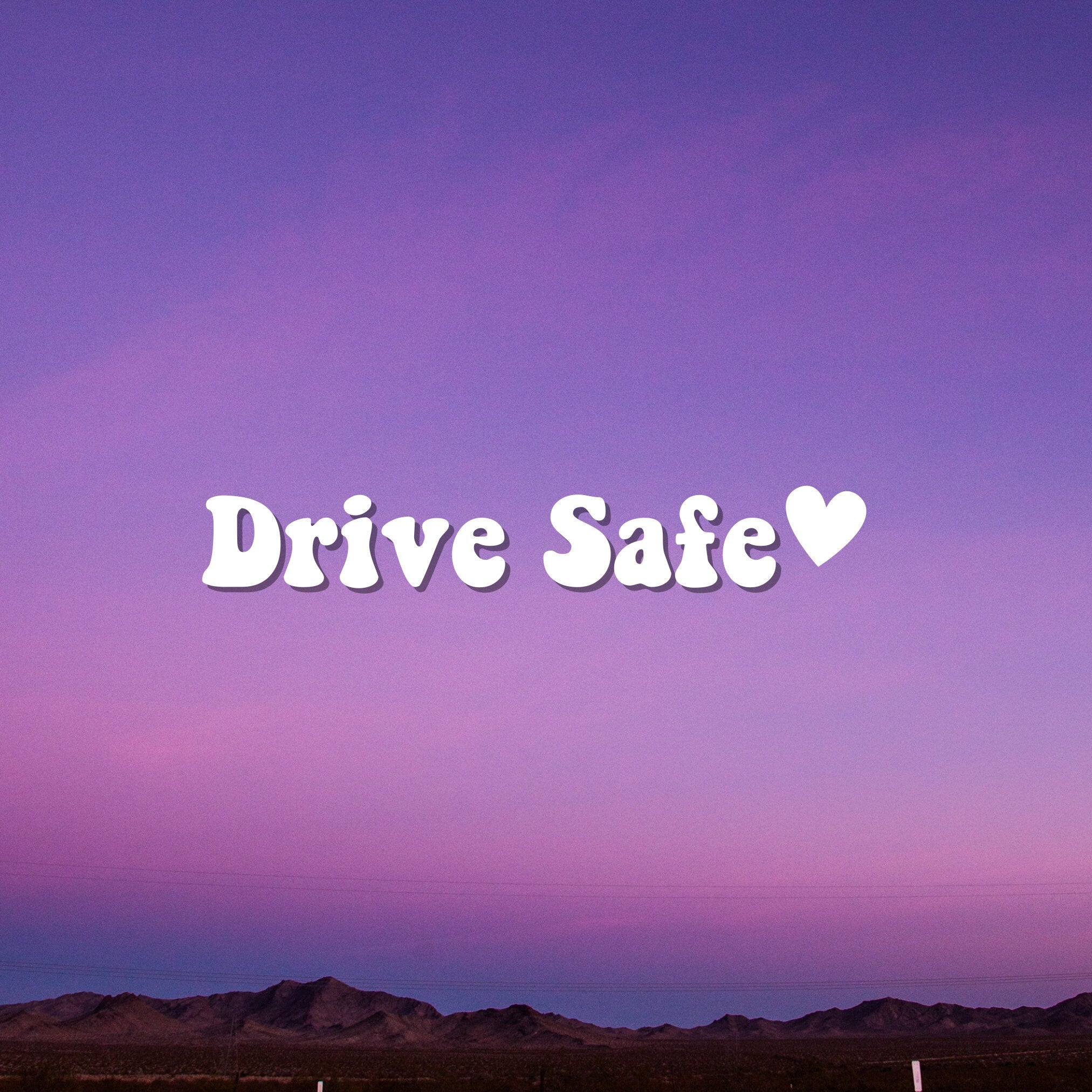 Drive Safe Car Mirror Decal: Reminder Vinyl Decal, Girly Decals
