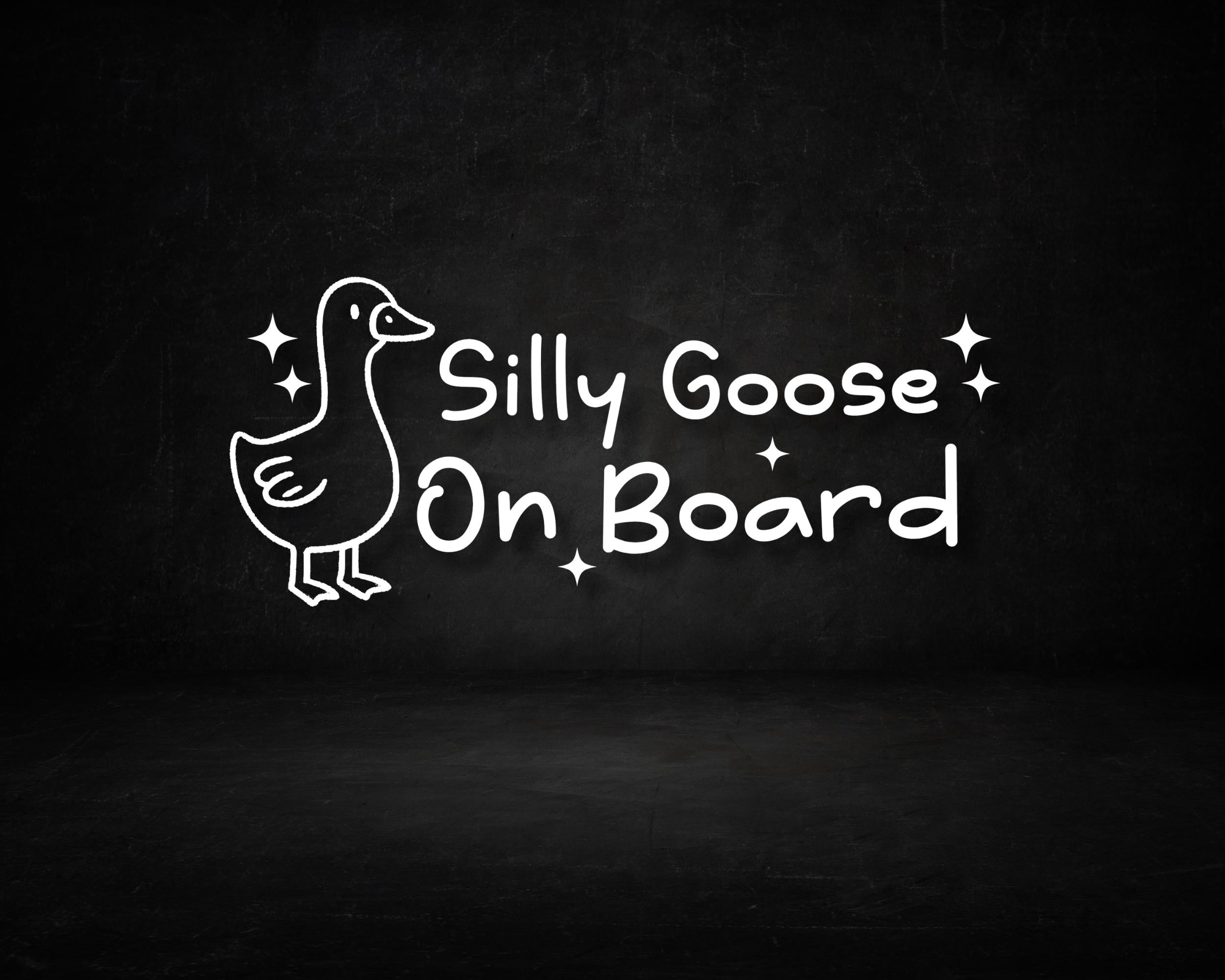 Silly Goose on Board Decal - Funny Car Window Sticker, Baby on Board Sticker, Goose Lover Gift, Cute Vinyl Animal Decal, Baby on Board Sign