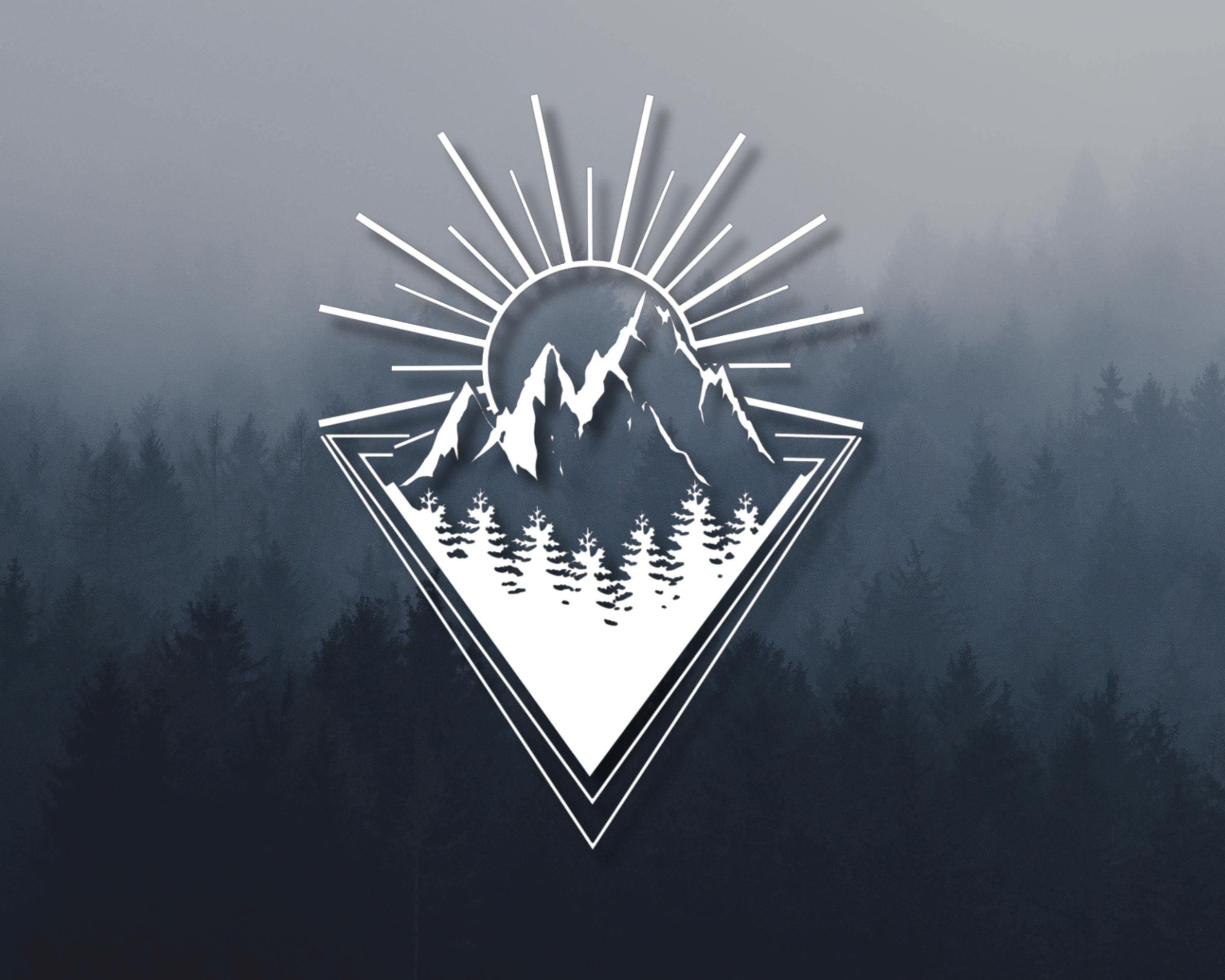 Explore Sticker | Geometric Mountain Decal | Mountain Decal | Geometric Car Decal | Nature Car Decal | Camping Decal | Outdoor Decal