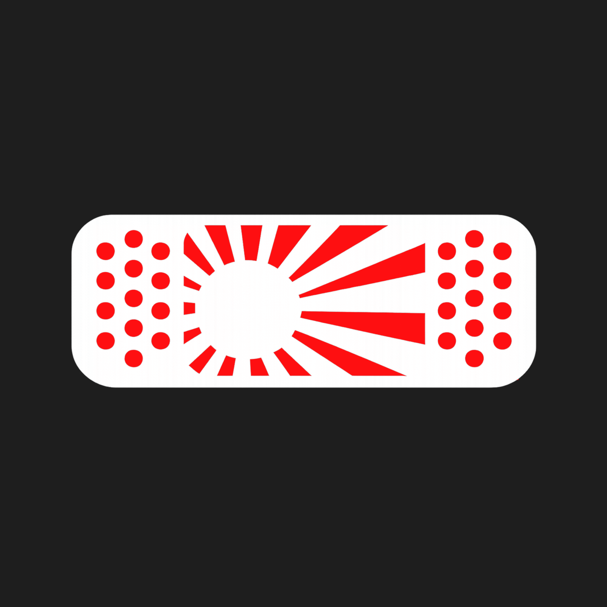 rising sun bandaid decal design 